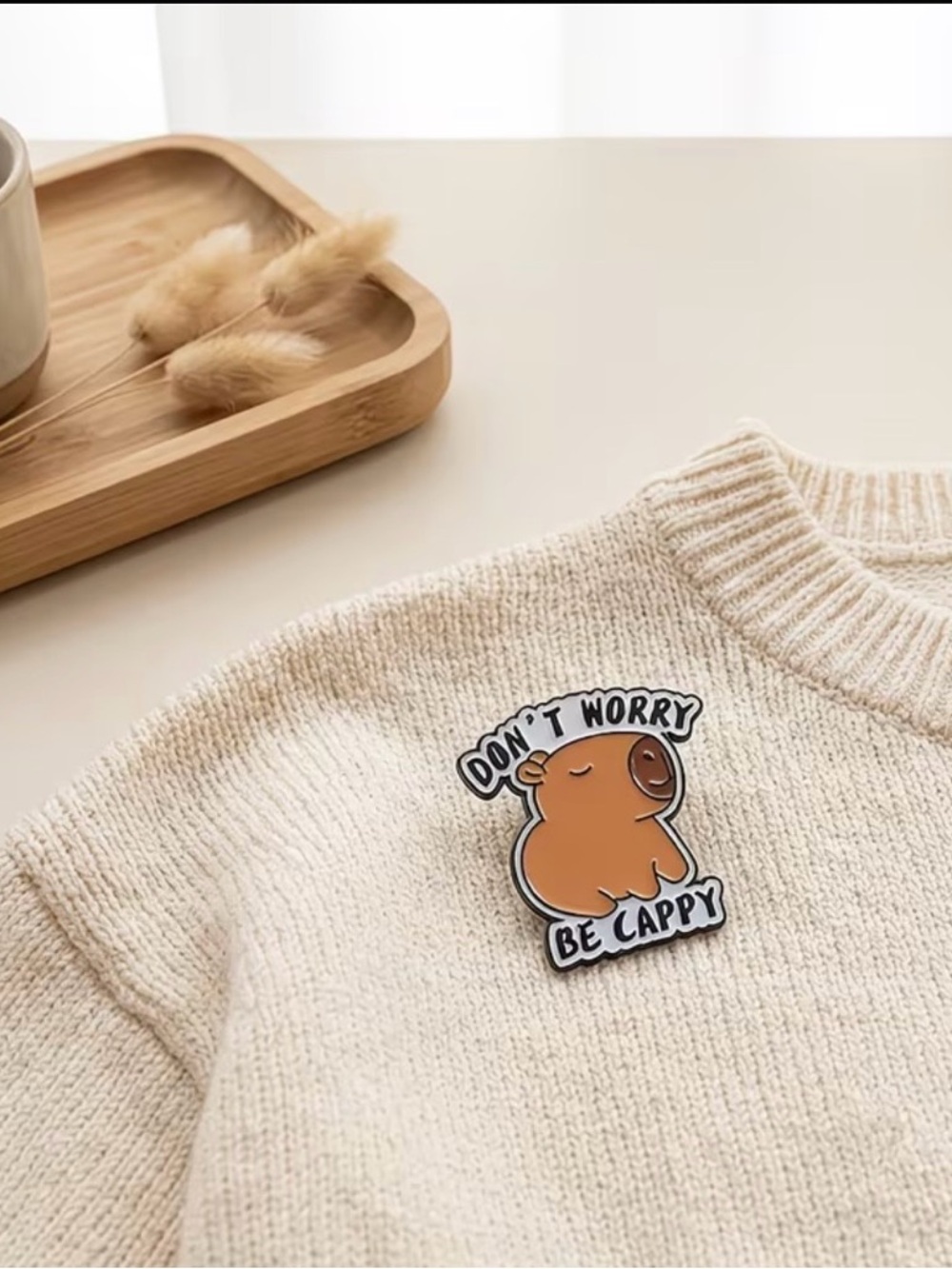 Don't Worry Be Cappy Enamel Pin - - Picture 2 of 3